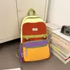 Mochila unisex de moda para exteriores, ligera, casual, deportiva, de viaje, para senderismo, mochila de gran capacidad con bloques de color, mochila escolar para estudiante universitario