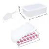 Bandeja de Hielo de 14 Compartimentos Transfronteriza, Caja de Hielo, Molde para Cubitos de Hielo, Refrigerador, Caja de Almacenamiento de Hielo Doméstica de Gran Capacidad con Tapa, Cubitos de Hielo Congelados, Venta al por Mayor