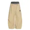 Pantalones de Paracaidista Originales del Fabricante Estilo Americano Rayados Doble Cintura Plisados Unisex Vintage Sueltos de Pierna Ancha