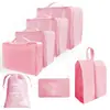 Bolsa de almacenamiento de viaje, juego de seis piezas, juego de siete piezas, juego de ocho piezas, bolsa de lavado plegable, bolsa de almacenamiento de ropa, paquete de bolsa de viaje