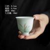 Cuenco de cerámica con juncos pintados a mano y color bajo cubierta, tetera, accesorios para la ceremonia del té, taza de degustación de té, tetera, juego de té de kung fu para el hogar