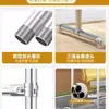 Tubo de acero de pie para exteriores, engrosado, para el hogar, balcón, dormitorio, perchero, estilo simple de una barra, tendedero