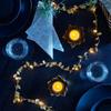 Guirnalda de Luces de Ratán Artificial de Hoja Dorada Led Hoja Verde Alambre de Cobre Guirnalda de Luces Jardín Ambiente Navideño Luz Decorativa