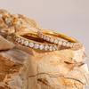 Jieding Europa y Estados Unidos joyería transfronteriza anillo de zirconita de acero inoxidable anillo con aire de alta gama anillo ins anillos de joyería de titanio de 18k