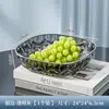 Plato de Fruta de Plástico con Borde Dorado y Diseño de Diamantes para Uso Doméstico, Plato de Bocadillos Multicolor para Sala de Estar, Hotel, Restaurante y Exhibición en Puesto