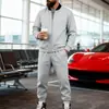 Estación Independiente Transfronterizo Americano Suelto Otoño Delgado Hombres Simple Cremallera Uniforme de Béisbol Traje de Pantalones Deportivos Casuales