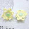 Estanque de lotos hoja de loto resina accesorios al por mayor diy armario refrigerador imanes adornos pequeños de pie 3D decoraciones