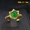 Anillo de Perlas con Cuentas Chapado en Oro de 14K Portaflores Vacío Plata S925 Girasol sin Necesidad Ámbar de Cera de Abejas Cristal