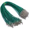 Nuevos accesorios de joyería de bricolaje, colgante con hebilla de langosta, collar de línea de cera simple, cuerda de cuero negro, collar, cuerda, colgante, cuerda, venta al por mayor