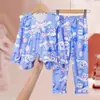 Pijama para Niña Primavera y Otoño Manga Larga Encaje Cuello Cuadrado Lindo Dibujos Animados Dulce Princesa Nuevo Set de Ropa para el Hogar con Aire Acondicionado