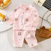 Ropa para Recién Nacido Algodón Puro Ropa Interior para Bebé Recién Nacido Suministros para Bebé Recién Nacido Primavera Otoño Verano Conjunto de Dos Piezas Luna Llena