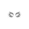 Estilo K de Pendientes de Estrella Pequeños Mini Simples y a la Moda de Piedra Ojo de Gato Pequeños Lujo Accesible Nicho Popular Pendientes Pendientes del Mismo Estilo