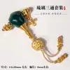 Set de Tres Piezas de Vidrio Verde Pulsera Hecha a Mano DIY Cabeza de Buda Vajra 108 Accesorios Cuentas Accesorios Colección de Joyería