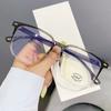 Gafas con montura negra anti-luz azul para miopía para mujeres, se pueden equipar con grados para hombres, gafas adelgazantes de cara redonda con montura anti-luz azul, marea antifatiga