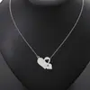 Colar Pingente Coração Simples Europeu e Americano Moda Feminina Personalizado Aço Inoxidável Coração Vazado Corrente O Colar em Y
