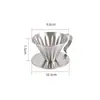 Filtro de Café Manual em Aço Inoxidável com Base para Uso Doméstico Conjunto de Filtro para Preparo de Café