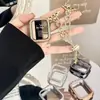 Adecuado para Apple 11 Watch iWatch 12ª Generación Se Funda de Diamantes de Doble Fila Applewatch 9/10 Funda Semi Hueca