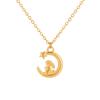 Diseño de Nicho Sentido del Conejo Lunar Collar Pulsera de Cuentas Moda Versátil Lujo Accesible para Mujeres Juego de Joyería de Acero de Titanio
