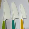 Ponto de fábrica segurança infantil plástico cortador de frutas conjunto de três peças cortador de bolo ferramentas de panificação faca de pão