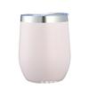 Venta Caliente de Amazon Taza de Huevo de 12oz Doble Capa Acero Inoxidable 304 Termo de Vacío Taza de Huevo en Forma de U de Plástico con Pintura en Spray