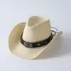 Chapéu de Sol Ocidental Étnico Cowboy de Poliéster para Mulheres, Estilo Britânico Novo, com Aba Larga, para Aliexpress Amazon Transfronteiriço