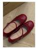 Sapatos Mary Jane Vintage com Laço e Salto Grosso Femininos 2025 Primavera e Verão Novos Versátil Aumenta a Altura Boca Rasa Camada Única com Fivela