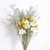 Ramo de Flores Secas Ins Flor Real Bola Dorada Hoja de Eucalipto Estrellada Adorno de Regalo para el Día de San Valentín 520 Flor Inmortal