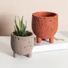 Maceta de Cemento Shengyu Creativa Personalizada Superficie Lunar Nórdica ins Simple Maceta para Suculentas Maceta de Trípode para Interiores