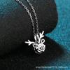 Collar de plata esterlina S925, tendencia de moda, moissanita de cuatro garras, todo en uno, taladro de simulación, cadena de clavícula, fabricantes en stock, lote
