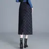 Falda a cuadros de moda y rejuvenecedora para mujer, nuevo modelo otoño/invierno 2026, de cintura alta, adelgazante, corte recto, fluida, elegante, de longitud media