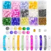 Set de Perlas de Vidrio Antirroturas de 8 mm 30 Piezas/Lote Multicolores En Caja Accesorios de Cuentas Hechas a Mano para DIY