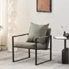 Silla de Negociación Estilo Nórdico Hogar Sala de Estar Dormitorio Oficina Hierro Forjado Sofá Perezoso Silla de Lujo Ligero Silla de Sofá Individual