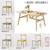 Mesa de Jantar para Uso Doméstico, Mesa de Jantar para Apartamento Pequeno, Mesa e Cadeiras de Jantar Modernas e Simples, Mesa e Cadeiras de Restaurante Casual de Fast-Food, Mesa Retangular Comercial