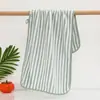 Conjunto de Toalhas Listradas de Veludo Coral Absorvente Macio Espesso Conjunto de Toalhas de Rosto para Casal Toalha de Banho para Uso Diário Adulto