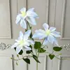 Flores de clemátide artificiales para bodas, banquetes de compromiso y decoración de escenas de habitaciones de boda, flores artificiales para arreglos florales de bricolaje