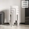 Taburete de Plástico Grueso de Gama Alta con Cubierta Suave, Apilable, Silla de Comedor Extra Gruesa, Silla de Repuesto para Sala de Estar, Uso en el Hogar, Taburete Redondo Resistente y Duradero