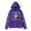 Casaco de moletom transfronteiriço Anime Black Deacon com estampa de moletom Outono Solto Casaco de marca da moda Masculino Outono