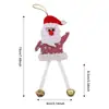 Novos enfeites de árvore de Natal: Papai Noel, boneco de neve, acessórios de árvore de Natal ocos de pernas compridas, renas de desenho animado, decorações de sino