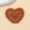Nuevo Parche de Corazón de Melocotón Bordado de Peluche Amor Parche DIY Accesorios para el Cabello Ropa Materiales para Tocados Bolsas Zapatos Sombreros Accesorios de Bordado