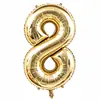 Balões de Número Platina de 32 polegadas para Festa de Aniversário Infantil Cena de Festa de Aniversário Tirar Fotos Decoração Externa
