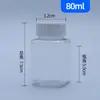 Garrafa para Classificar Miçangas de Celebridade da Internet Transparente 30ml Garrafa Quadrada Pequena 2,6mm Garrafa de Armazenamento de Miçangas Acessórios Artesanais DIY Atacado