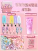 Grampo de cabelo de cola cremosa Sanrio original, kit gu Ka, material DIY, brinquedo infantil para meninas, adesivos