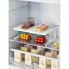 Estante de Almacenamiento para Cocina, Estante con Niveles Internos para Refrigerador, Organizador Multifuncional para Frutas, Verduras, Huevos, Snacks, Sobras y Platos