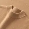 Suéter de Cachemira para Bebé Engrosado de Punto Grueso 7 Gauge Otoño/Invierno 2025 Suéter de Cachemira Pulóver Casual de Negocios para Hombre Cuello Alto