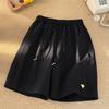 Shorts Esportivos de Seda de Gelo Masculino Verão Leve Solto Bordado Secagem Rápida Shorts de Basquete Fresco Casual Calça de Praia