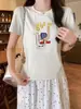 Novos Tops de Manga Curta com Desenho de Pato de Nicho para Mulheres, Camisas Básicas Casuais para Usar por Baixo, Camisetas de Manga Curta Modernas e Versáteis