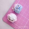 Olla de arroz de gato y cerdo tridimensional accesorios de resina pegamento de crema funda de teléfono diy pasador llavero colgante coche