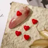 Nueva Decoración de Uñas Japonesa Cerámica Imitación Corazón Pequeño Color Gelatina Pequeño Fondo Plano Perla Amor Uña Decoración Estéreo