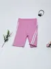 Shorts de Verano Finos para Niñas de Cintura Alta con Raya Lateral, Leggings Ajustados, Shorts de Abrigo para Niños, Shorts Ajustados para Niños
