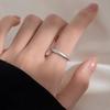 Anillo liso chapado en plata 925 anillo de pareja lujo ligero Qixi nicho para hombres y mujeres simple regalo anillo abierto